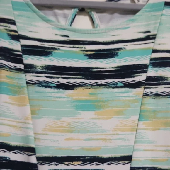 Mudd Green and White Sleeveless Sundress, XL - Picture 7 of 7